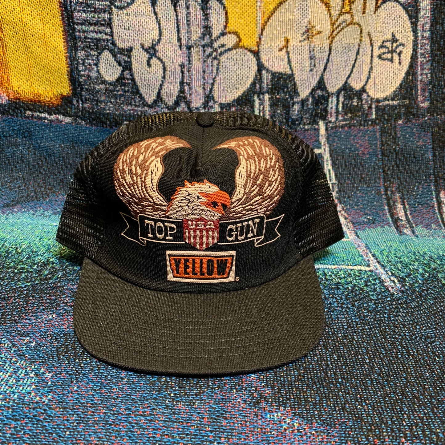 Vintage 80s Bald Eagle Top Gun Trucker Hat