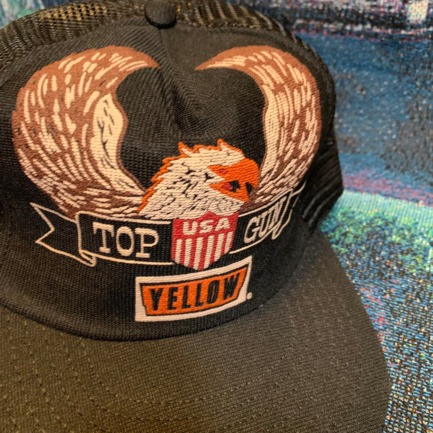 Vintage 80s Bald Eagle Top Gun Trucker Hat