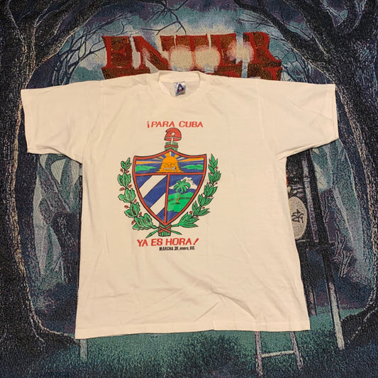 1990 Para Cuba Ya Es Hora Tee
