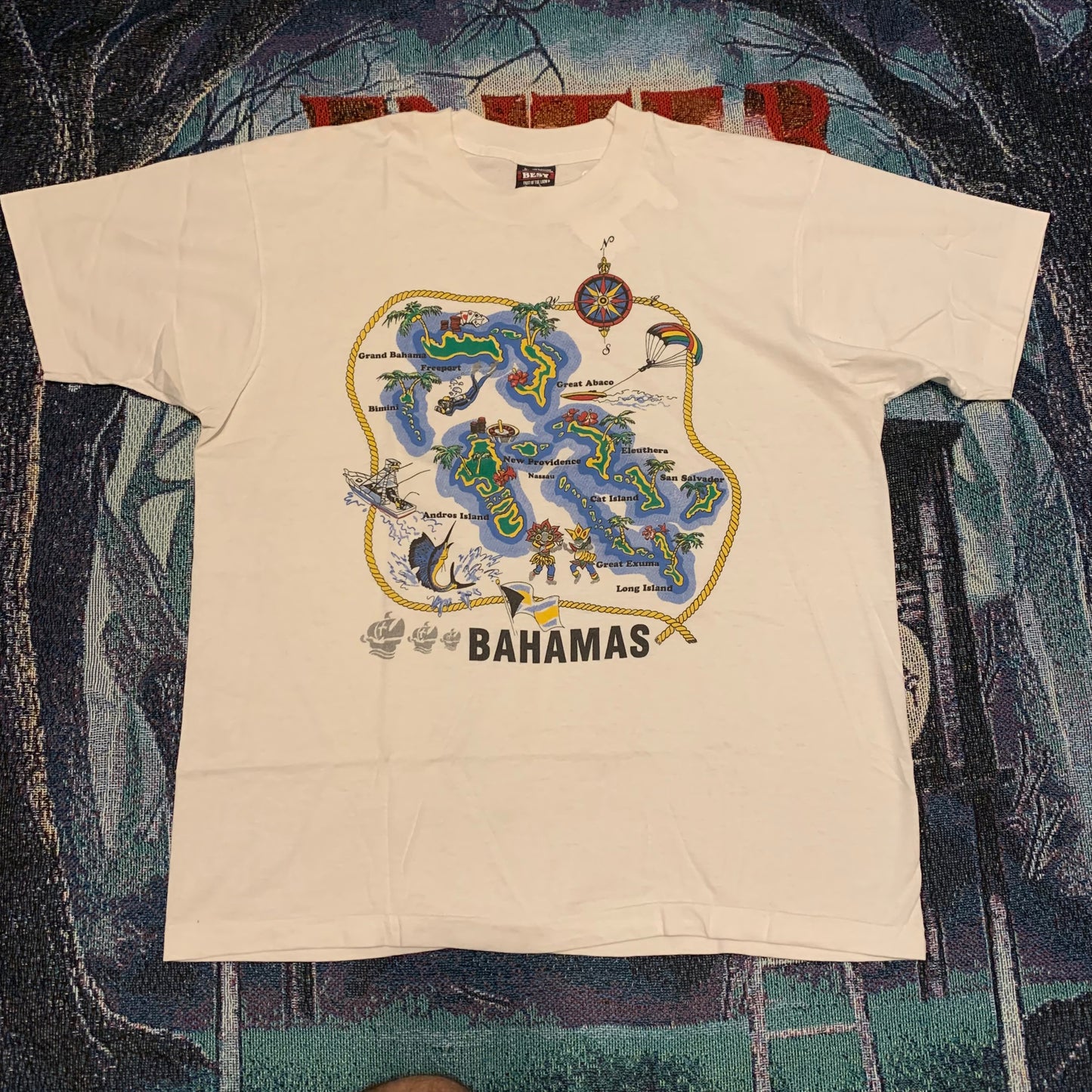 90s Bahamas Map Tee