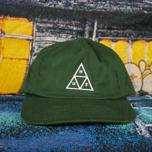 Huf Triple Triangle Unstructured Snapback (Green)