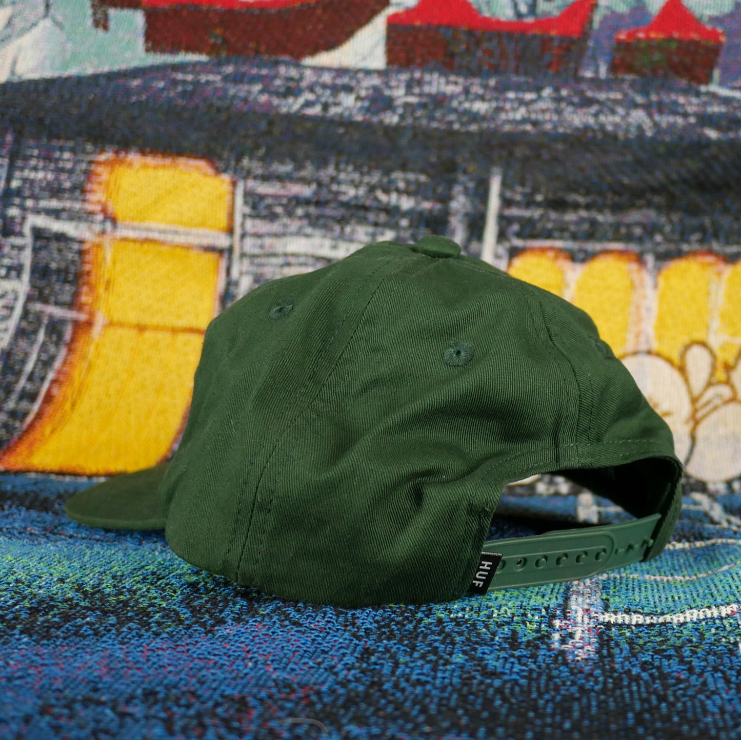 Huf Triple Triangle Unstructured Snapback (Green)