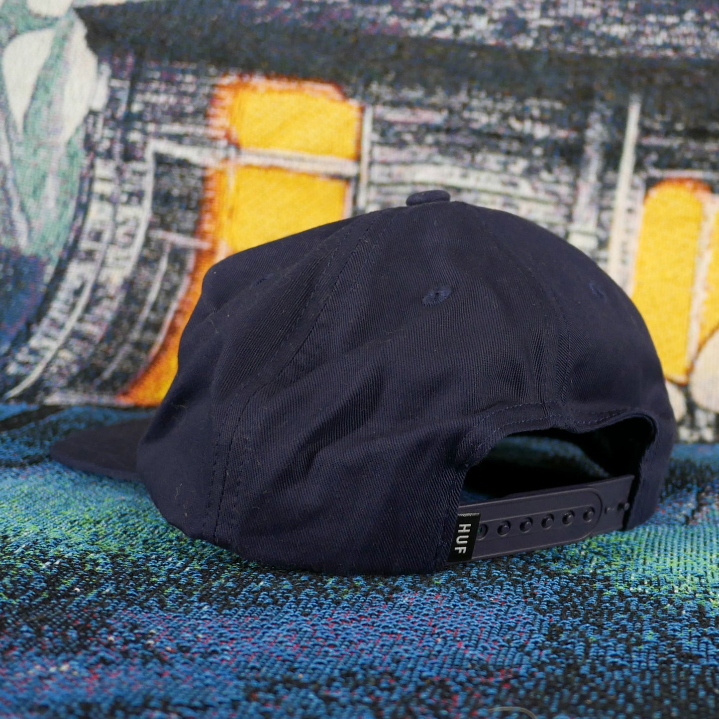 Huf Triple Triangle Unstructured Snapback (Navy)