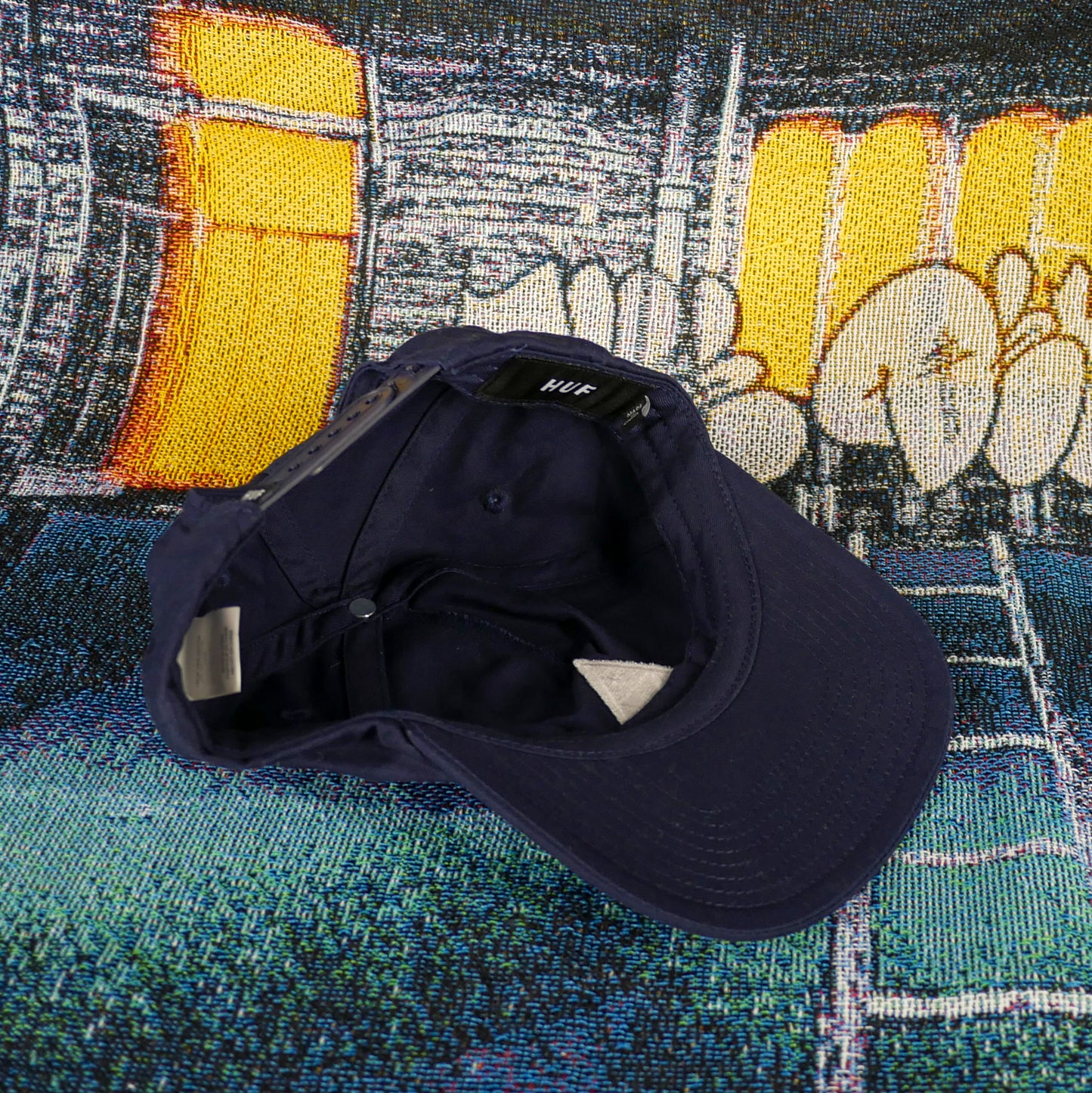 Huf Triple Triangle Unstructured Snapback (Navy)