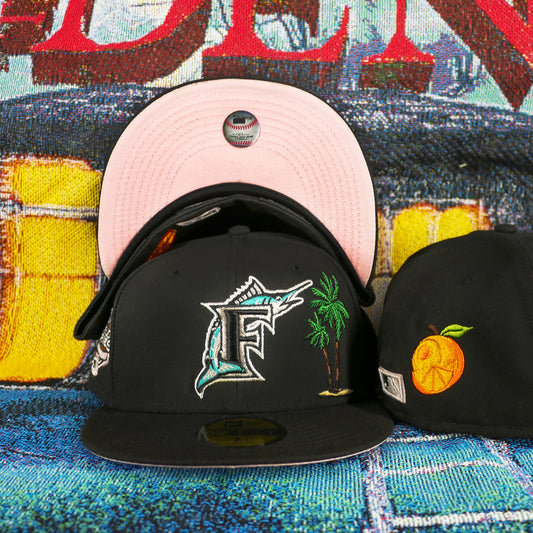 New Era Florida Marlins 1997 World Series Patch Fitted (Black/Pink)