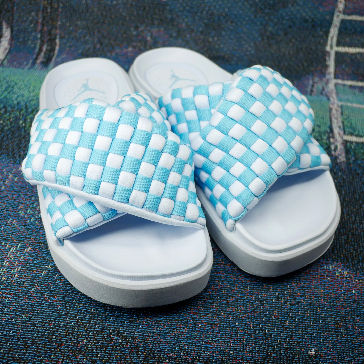 Jordan Sophia Woven Slides 'Pool'