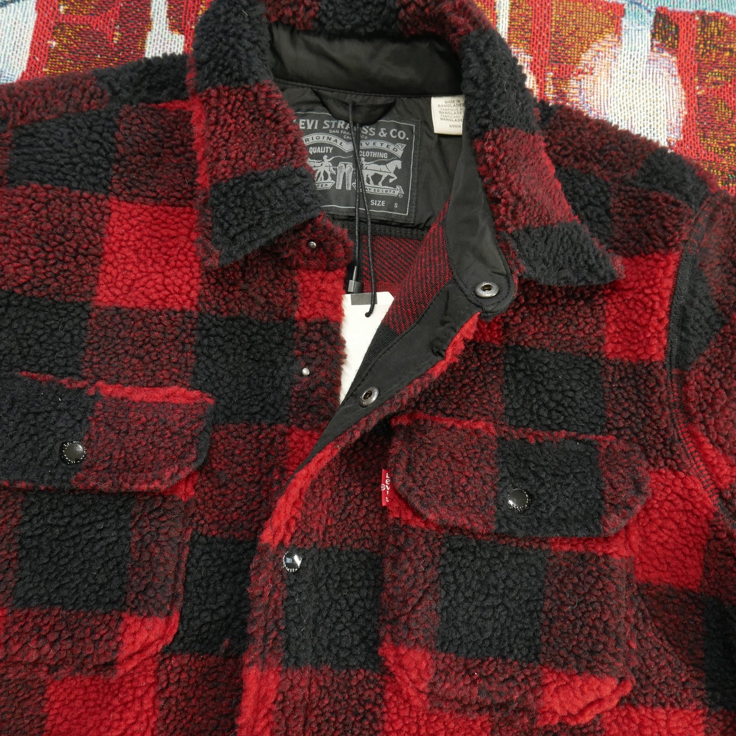 Levi's Buffalo Plaid Faux Sherpa Work Shirt