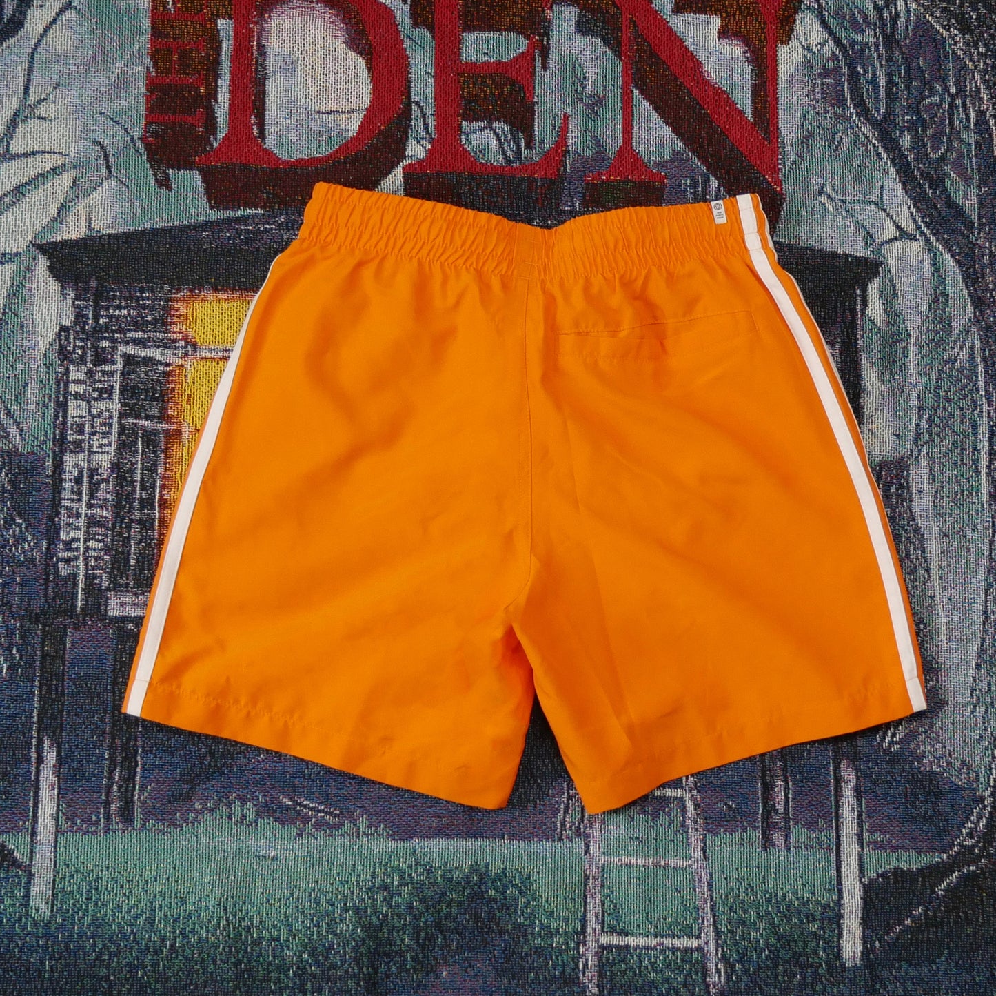 Adidas 3 Stripes Swim Shorts (Orange)