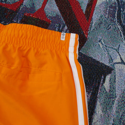 Adidas 3 Stripes Swim Shorts (Orange)
