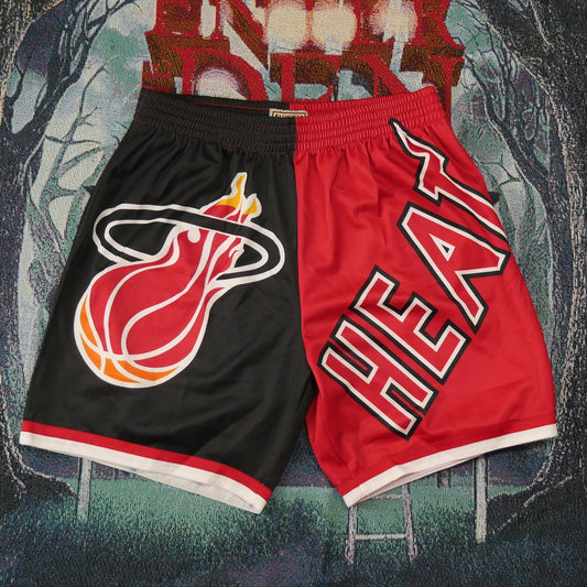 Mitchell & Ness Miami Heat Big Face Fashion Shorts 5.0