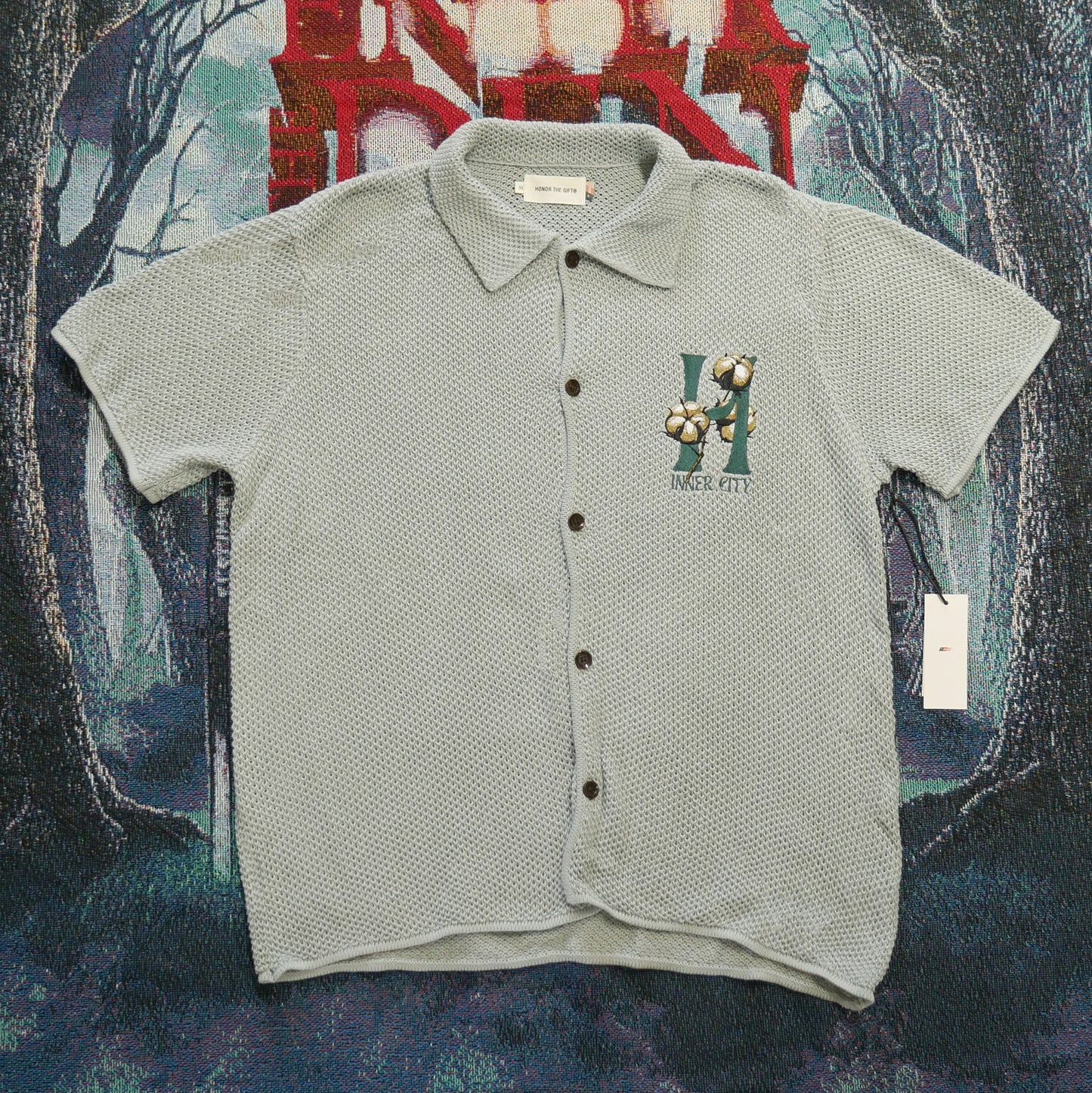 Honor The Gift Knit H Button Up (Slate)