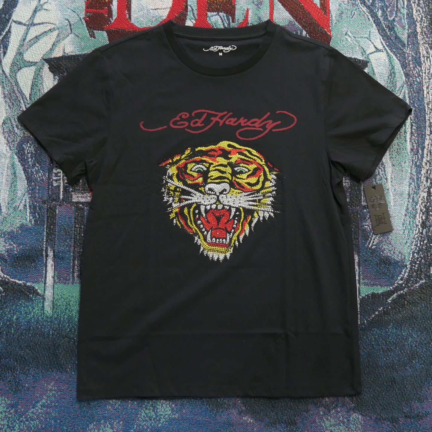 Ed Hardy Tiger Rhinestone Tee