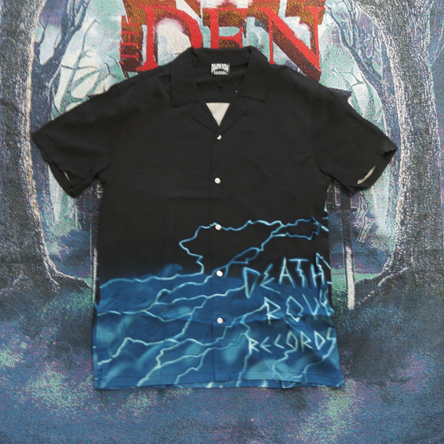Death Row Records Rayon Button Down Shirt