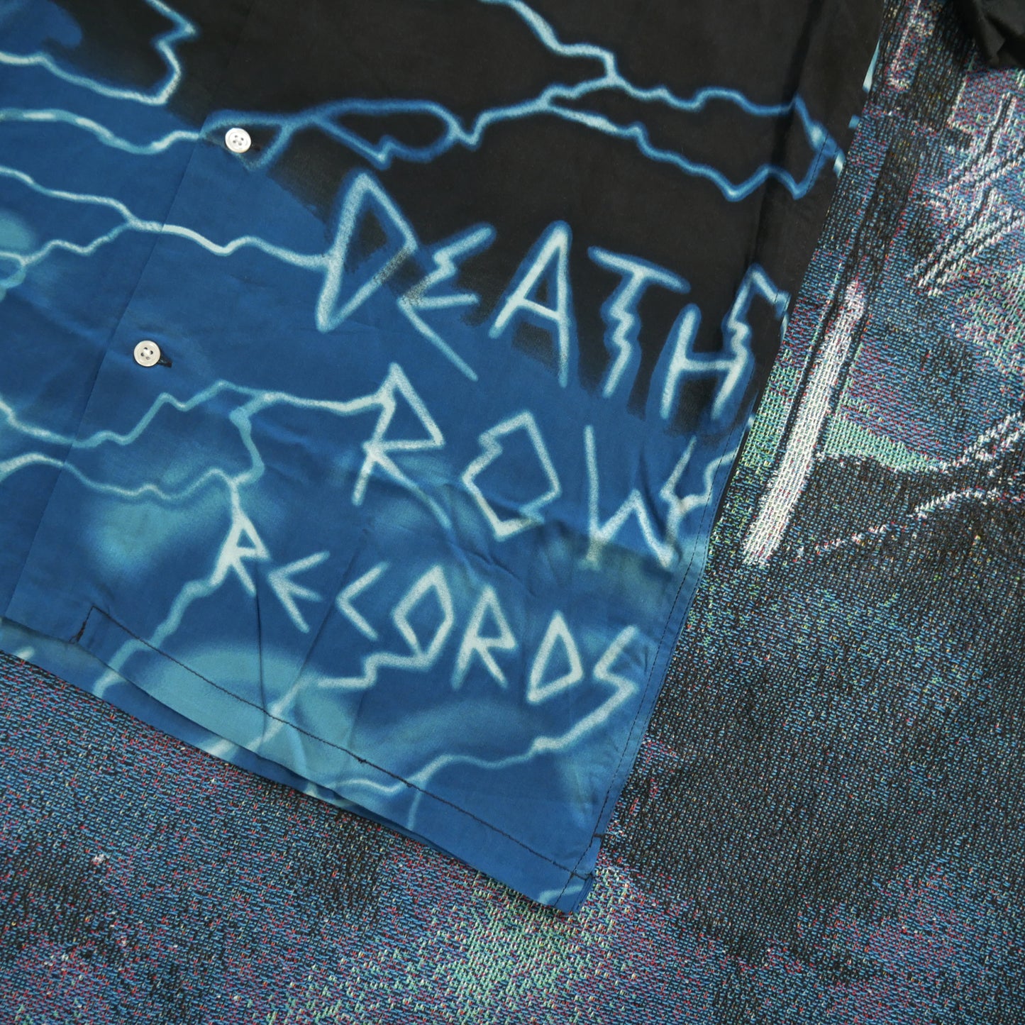 Death Row Records Rayon Button Down Shirt