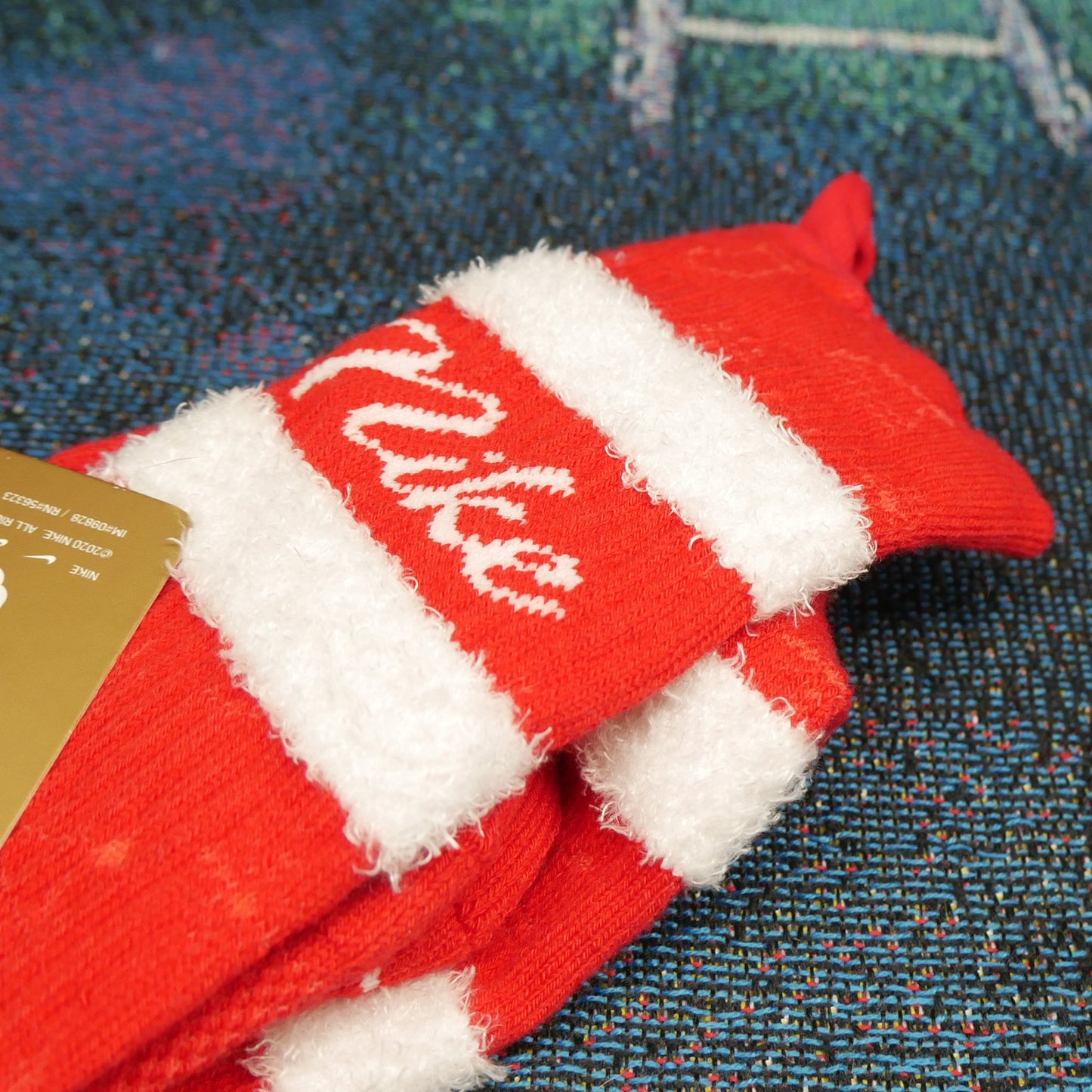 Nike Elite Crew Christmas Socks (Red)