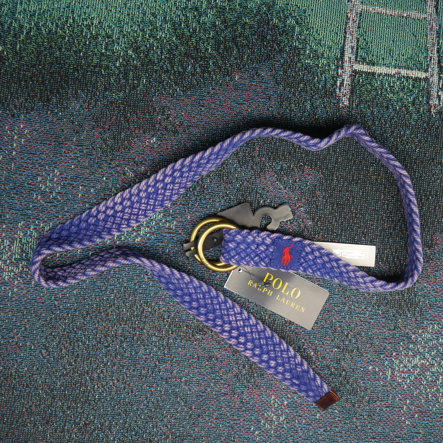 Polo Ralph Lauren Webbed Cotton O-Ring Belt (Blue)