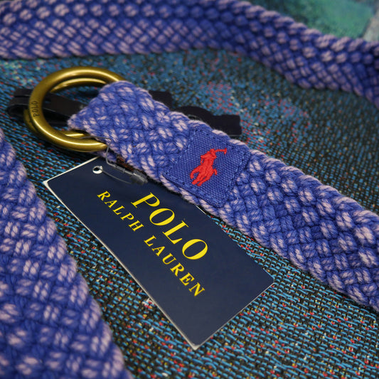 Polo Ralph Lauren Webbed Cotton O-Ring Belt (Blue)