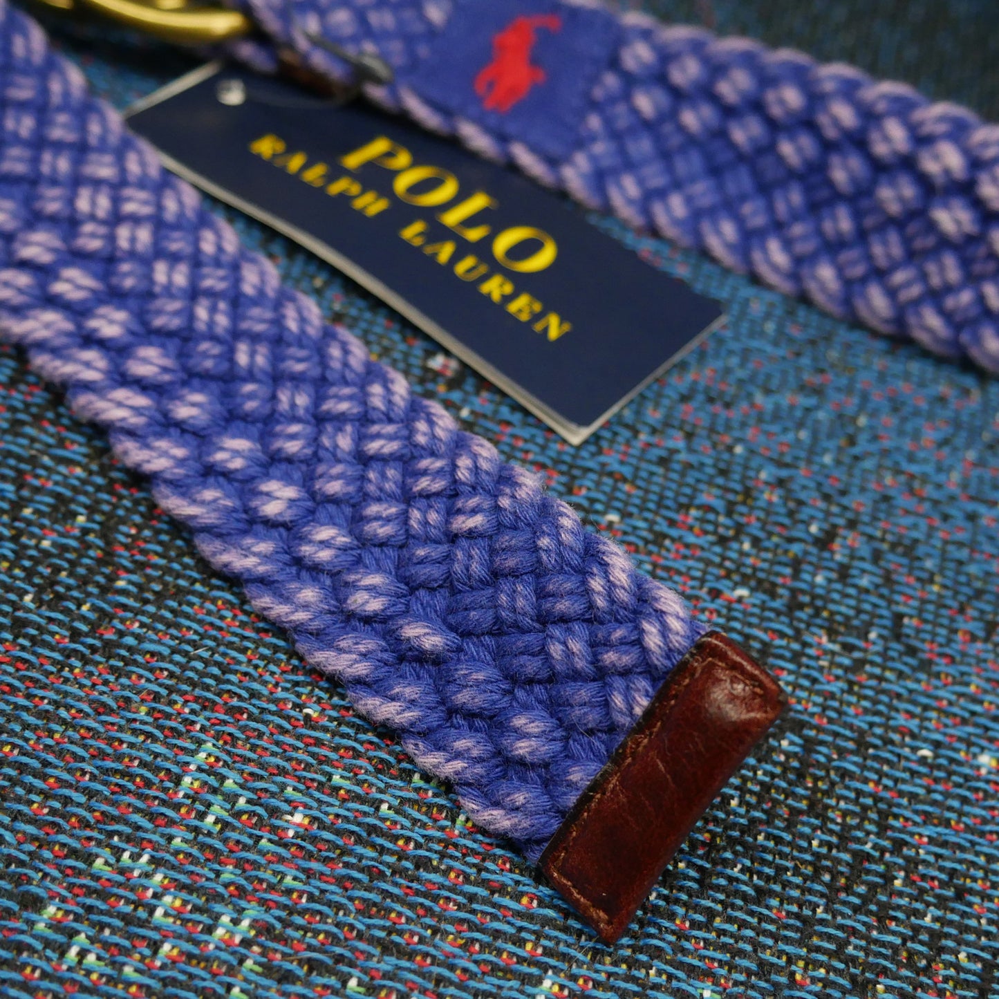 Polo Ralph Lauren Webbed Cotton O-Ring Belt (Blue)