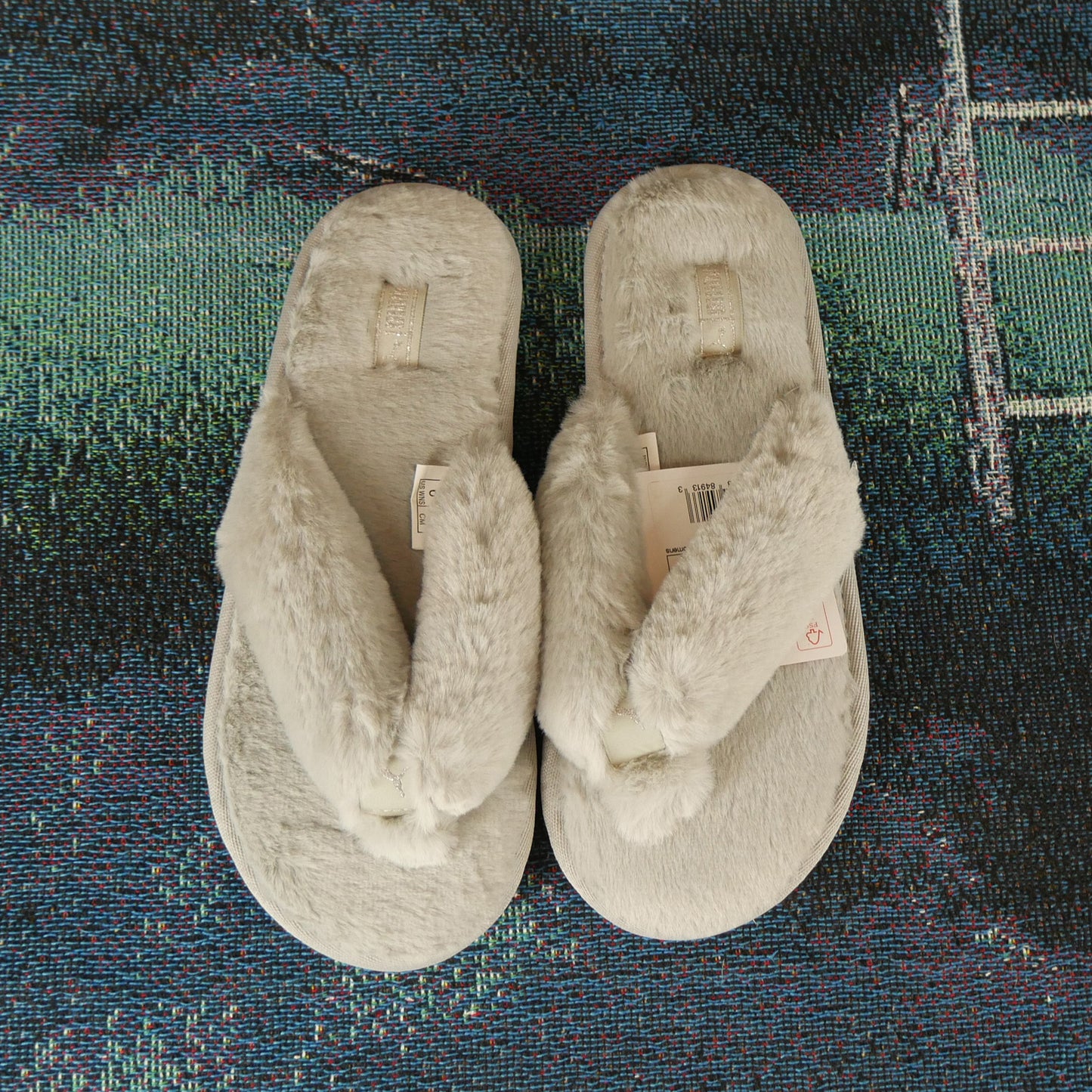 Puma Fluff Faux Fur Flip Flop (Gray)