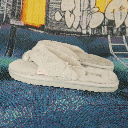 Puma Fluff Faux Fur Flip Flop (Gray)