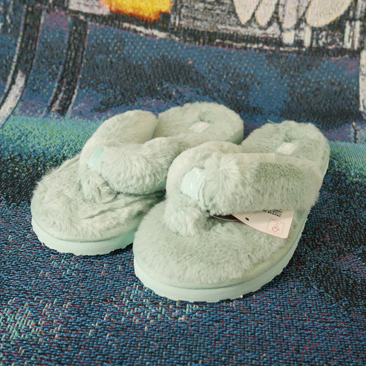 Puma Fluff Faux Fur Flip Flop (BBlue)