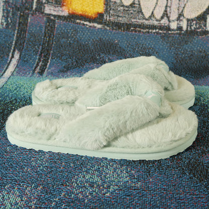 Puma Fluff Faux Fur Flip Flop (BBlue)